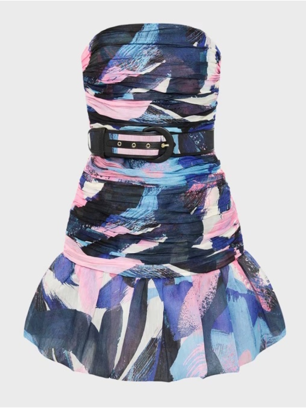 Rebecca Vallance Strapless Mini Dress in Blue, Pink, Black